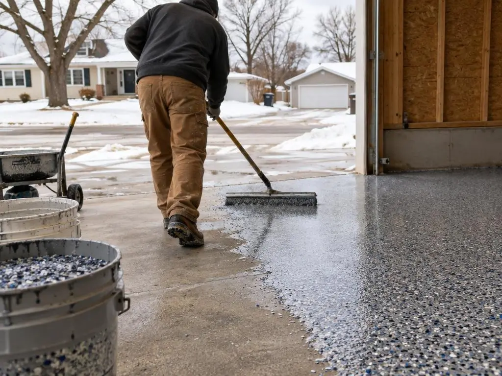 Epoxy Flake Floors in Waterloo, IA